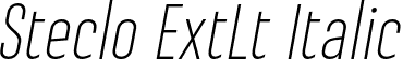 Steclo ExtLt Italic font - Pepper Type - Steclo-ExtraLightItalic.otf