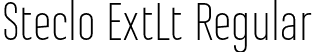 Steclo ExtLt Regular font - Pepper Type - Steclo-ExtraLight.otf