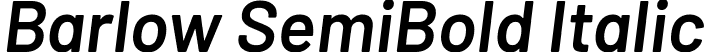 Barlow SemiBold Italic font - Barlow-SemiBoldItalic.ttf