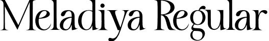 Meladiya Regular font - meladiya.otf