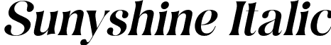 Sunyshine Italic font - sunyshine-italic.otf