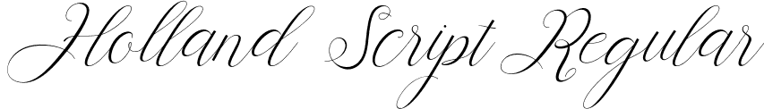 Holland Script Regular font - HollandScript.otf