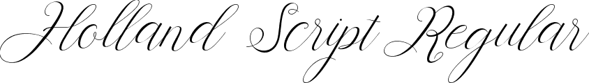 Holland Script Regular font - HollandScript.ttf