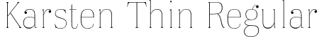 Karsten Thin Regular font - Nasir Udin - Karsten-Thin.otf