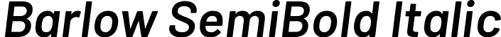 Barlow SemiBold Italic font - Barlow-SemiBoldItalic.ttf