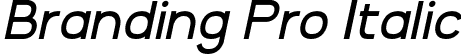 Branding Pro Italic font - Branding Pro Italic.otf