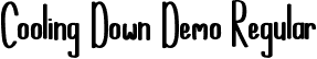 Cooling Down Demo Regular font - CoolingDownDemoRegular.ttf