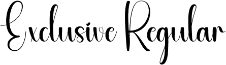 Exclusive Regular font - Exclusive.otf