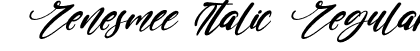 Renesmee Italic Regular font - Renesmee Italic.ttf