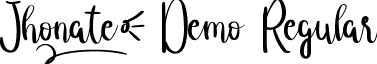 Jhonate Demo Regular font - JhonateDemoRegular.ttf