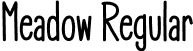 Meadow Regular font - Meadow.otf