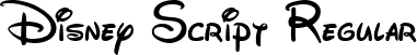 Disney Script Regular font - Disney.ttf