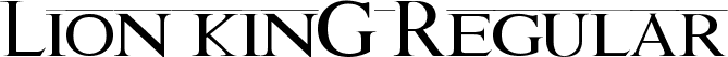Lion kinG Regular font - Lion_King.ttf