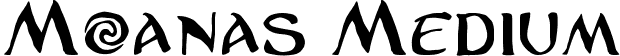 Moanas Medium font - Moanas.ttf