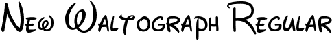 New Waltograph Regular font - New Walt Disney.ttf