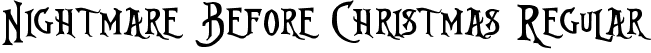 Nightmare Before Christmas Regular font - Nightmare_Before_Christmas.ttf