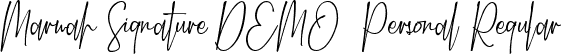Marwah Signature DEMO (Personal Regular font - marwah-signature-demo-personal-use-only.ttf