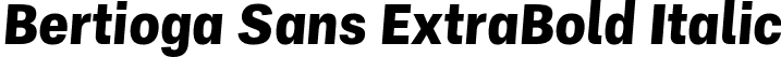Bertioga Sans ExtraBold Italic font - BertiogaSans-ExtraBoldItalic.ttf