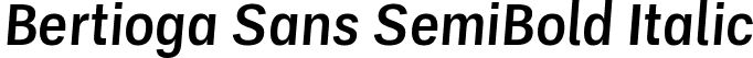 Bertioga Sans SemiBold Italic font - BertiogaSans-SemiBoldItalic.ttf