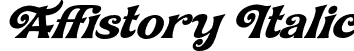 Affistory Italic font - AffistoryItalic-d9oOZ.otf