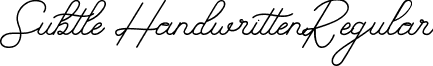 Subtle Handwritten Regular font - SubtleHandwrittenRegular.ttf