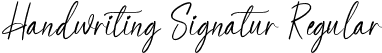 Handwriting Signatur Regular font - Handwriting Signature.ttf