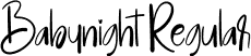 Babynight Regular font - Babynight.otf