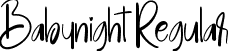 Babynight Regular font - Babynight.ttf