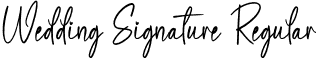 Wedding Signature Regular font - Wedding Signature.otf