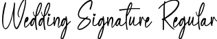Wedding Signature Regular font - Wedding Signature.ttf