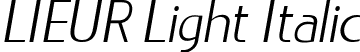 LIEUR Light Italic font - LIEUR-LightItalic-PERSONAL USE ONLY.ttf