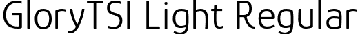 GloryTSI Light Regular font - GloryTSI-Light.ttf