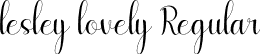 lesley lovely Regular font - lesley lovely.otf