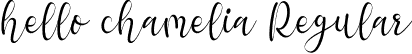 hello chamelia Regular font - hello chamelia.ttf