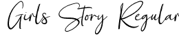 Girls Story Regular font - Girls Story.otf