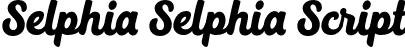 Selphia Selphia Script font - Selphia.otf
