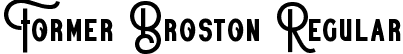 Former Broston Regular font - former-broston.ttf
