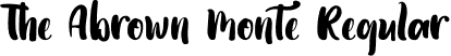 The Abrown Monte Regular font - theabrownmonte-rgdzl.otf
