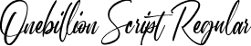 Onebillion Script Regular font - Onebillion-Script.ttf