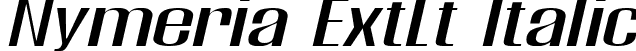 Nymeria ExtLt Italic font - Nymeria-ExtraLightItalic.ttf