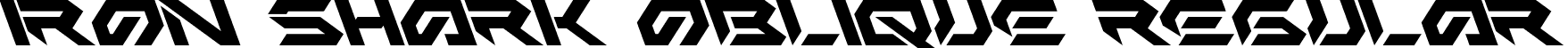 Iron Shark Oblique Regular font - Iron Shark Oblique.ttf