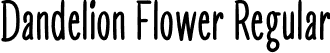 Dandelion Flower Regular font - Dandelion Flower.otf