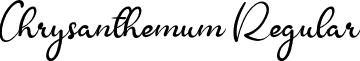 Chrysanthemum Regular font - Chrysanthemum.otf