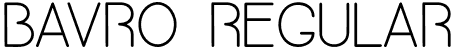 Bavro Regular font - Bavro-Regular.otf