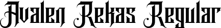 Avalen Rekas Regular font - AvalenRekasRegular-ZVZa8.ttf