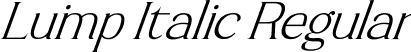 Luimp Italic Regular font - Luimp Italic.otf
