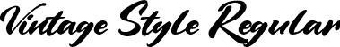 Vintage Style Regular font - VintagestyleRegular-8ML2D.otf