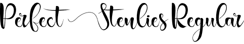 Perfect Stenlies Regular font - Perfect Stenlies.otf