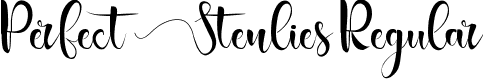 Perfect Stenlies Regular font - Perfect Stenlies.ttf