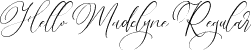 Hello Madelyne Regular font - HelloMadelyne.ttf